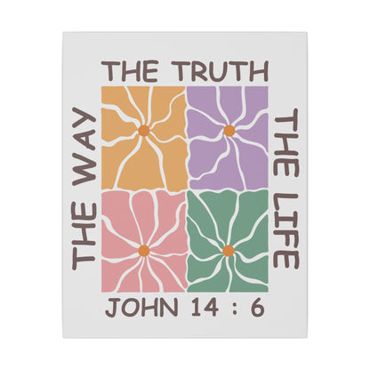 The Way The Truth The Life John 14:6 Wall Canvas