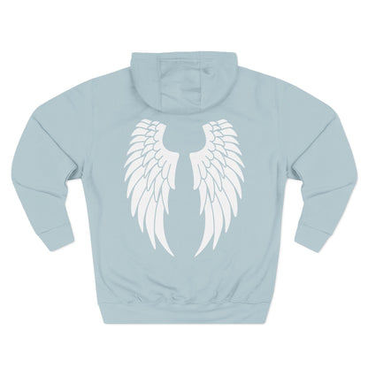 Protected Angel Wings Hoodie — 'PROTECTED' Front Text & White Wing Back Graphic