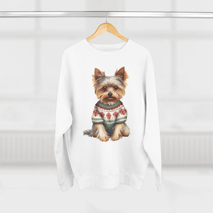 Winston - Yorkshire Terrier in Fair Isle Sweater Crewneck