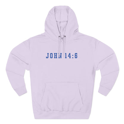 Inspirational Three-Panel Fleece Hoodie - John 14:6 Design