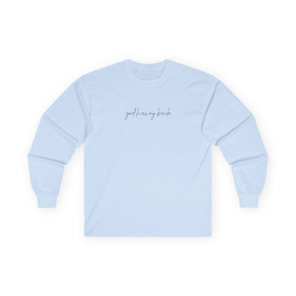 Long Sleeve Tee — Minimal Script "God Is My Anchor" Inspirational Shirt