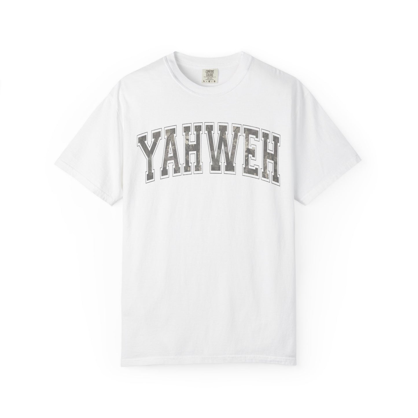 Yahweh Camo Unisex Garment-Dyed T-Shirt - Faith-Inspired Casual Wear
