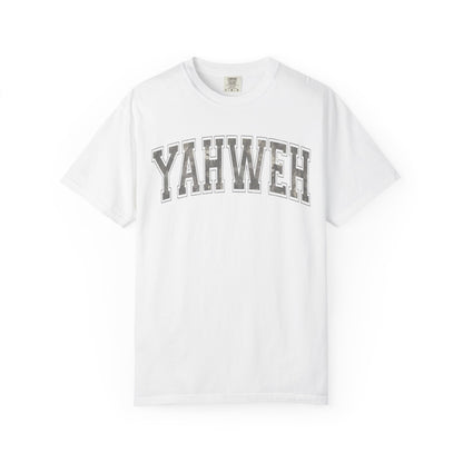 Yahweh Camo Unisex Garment-Dyed T-Shirt - Faith-Inspired Casual Wear