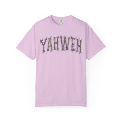 Yahweh Camo Unisex Garment-Dyed T-Shirt - Faith-Inspired Casual Wear