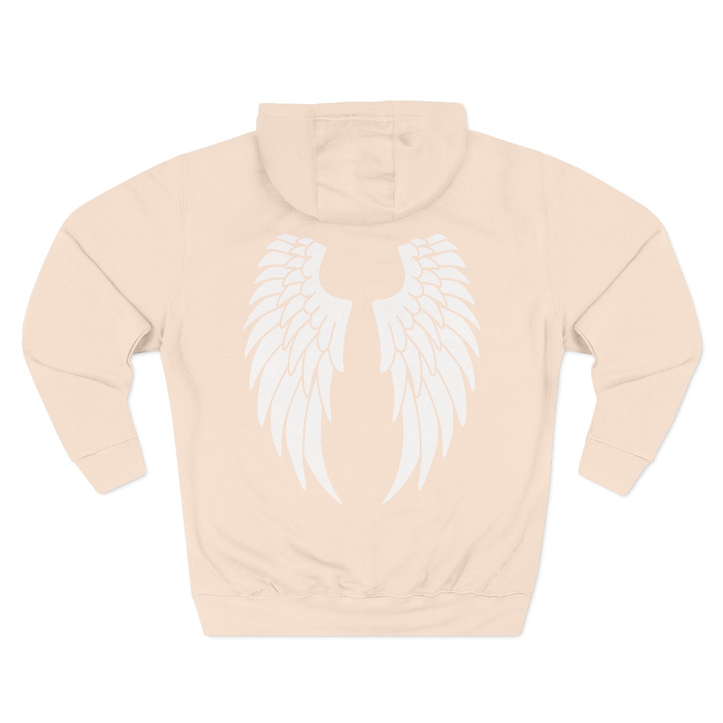 Protected Angel Wings Hoodie — 'PROTECTED' Front Text & White Wing Back Graphic