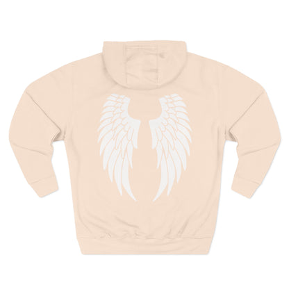 Protected Angel Wings Hoodie — 'PROTECTED' Front Text & White Wing Back Graphic