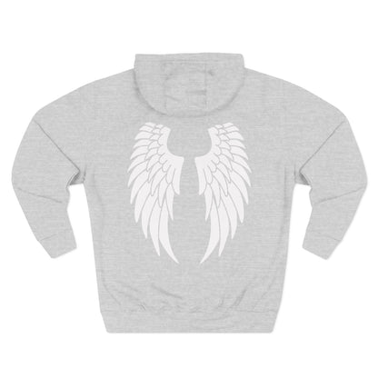 Protected Angel Wings Hoodie — 'PROTECTED' Front Text & White Wing Back Graphic