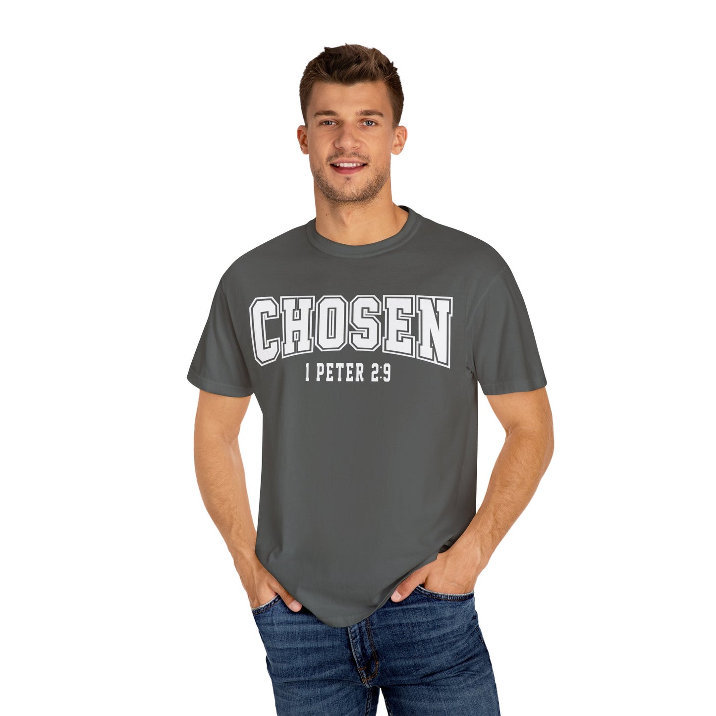 Chosen Unisex Garment-Dyed T-Shirt - 1 Peter 2:9 Inspirational Tee
