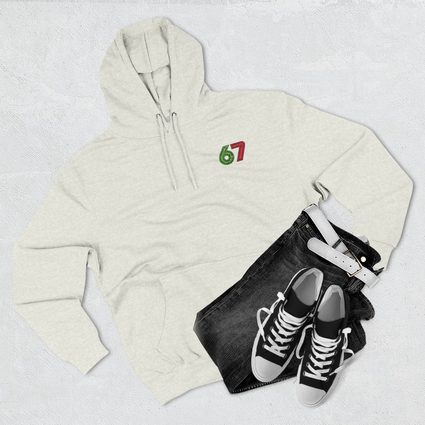 Festive Number 67 Fleece Hoodie