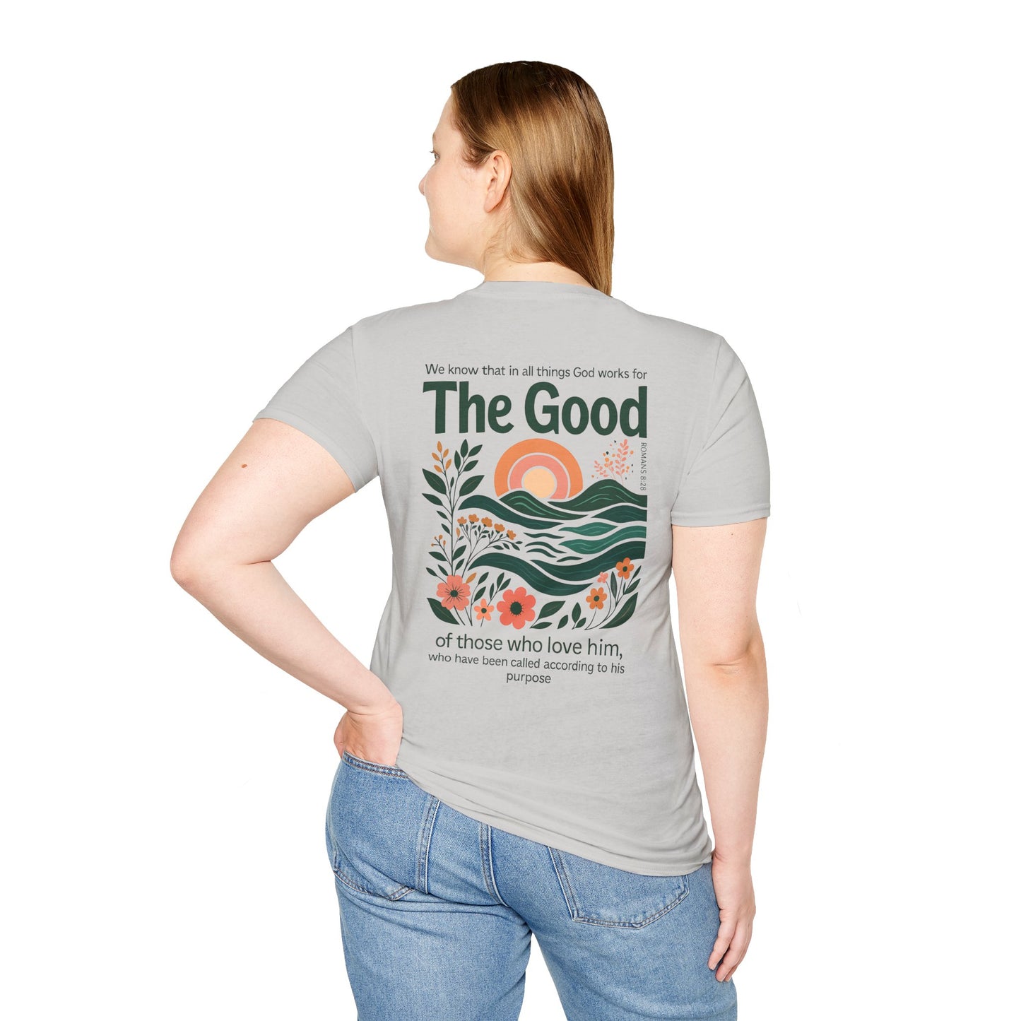 Inspirational Floral T-Shirt with Motivational Quote