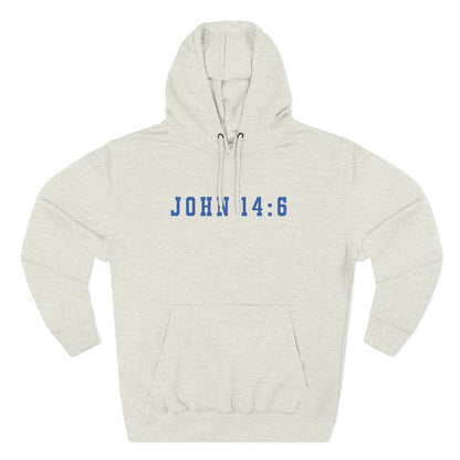 Inspirational Three-Panel Fleece Hoodie - John 14:6 Design