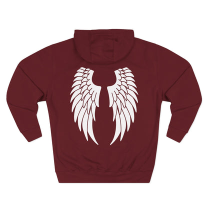 Protected Angel Wings Hoodie — 'PROTECTED' Front Text & White Wing Back Graphic