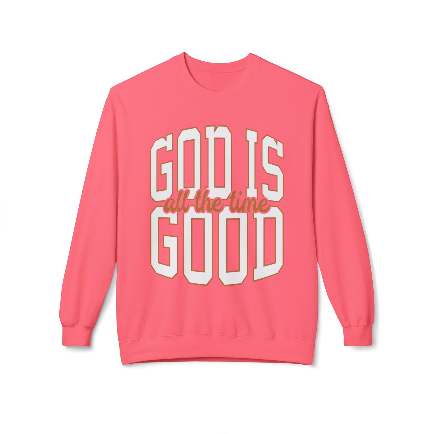God Is Good Crewneck Sweatshirt — Inspirational Faith Graphic Pullover