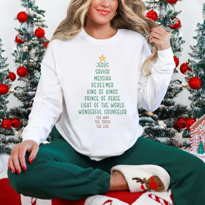 Christian Holiday Long Sleeve T-Shirt - 'Jesus, Savior, Redeemer'