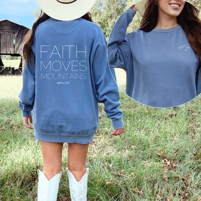 Faith Moves Mountains Sweatshirt, Cozy Unisex Pullover, Inspirational Gift, Outdoor Enthusiast Apparel, Motivational Fashion, [...]