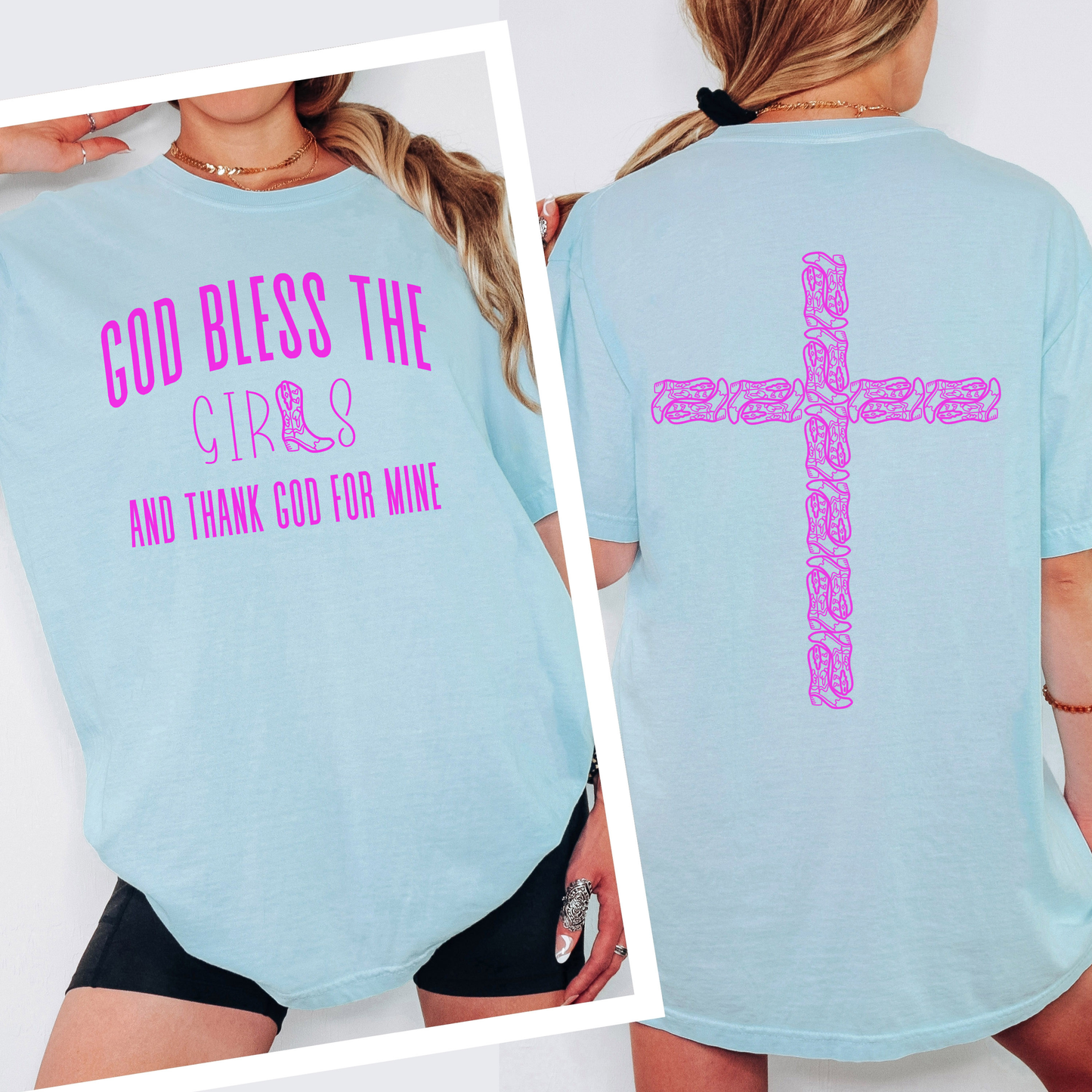 God Bless The Girls Pink T-Shirt