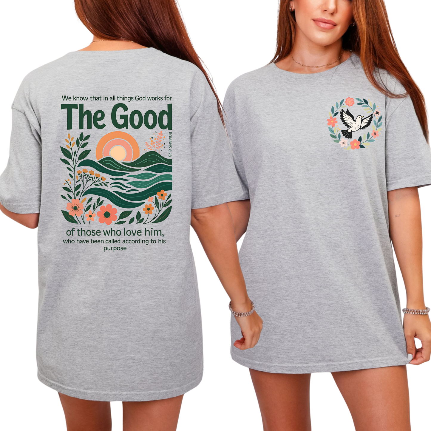 Inspirational Floral T-Shirt with Motivational Quote