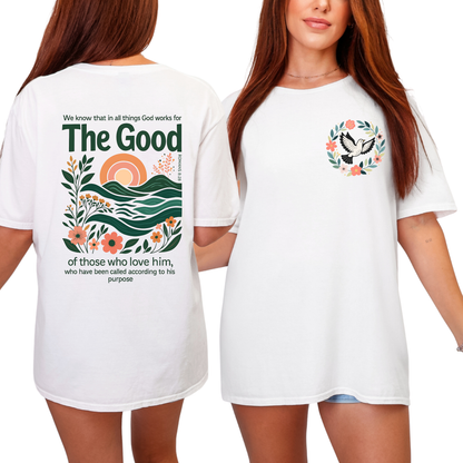 Inspirational Floral T-Shirt with Motivational Quote