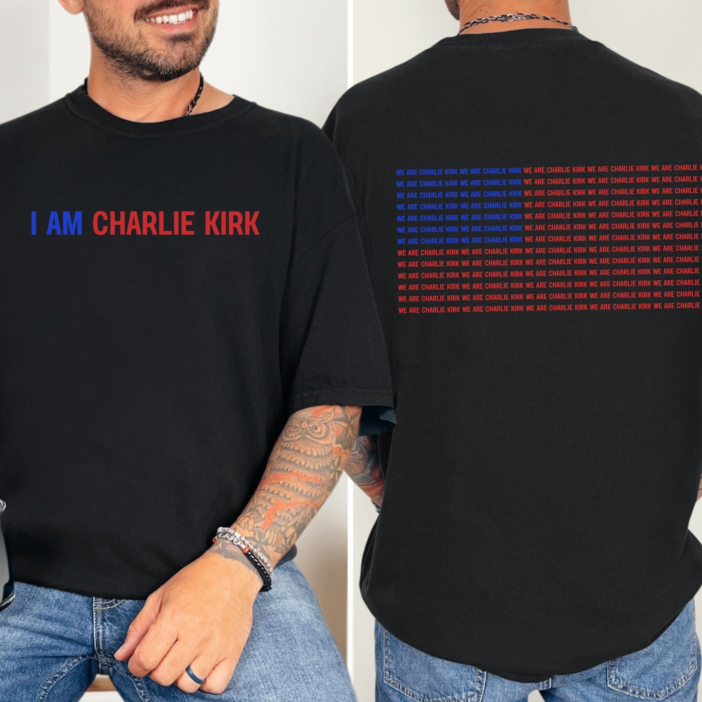 I am Charlie Kirk Shirt, Patriotic Statement Tee, Political Apparel, Casual Wear, Gift for Activists, Everyday Statement, Comfort Colors
