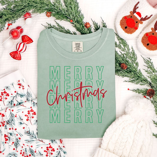 Merry Christmas Unisex Garment-Dyed T-Shirt