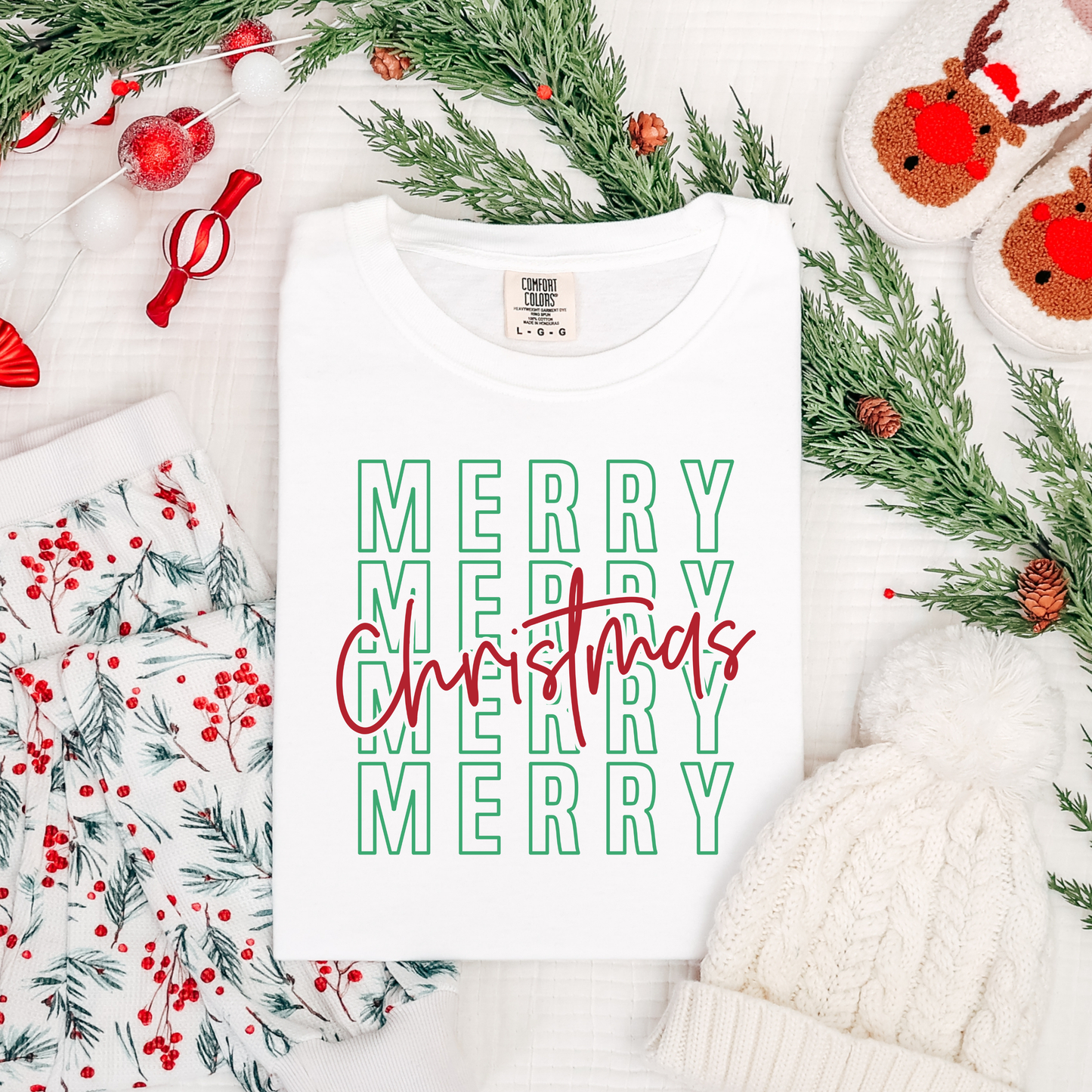 Merry Christmas Unisex Garment-Dyed T-Shirt