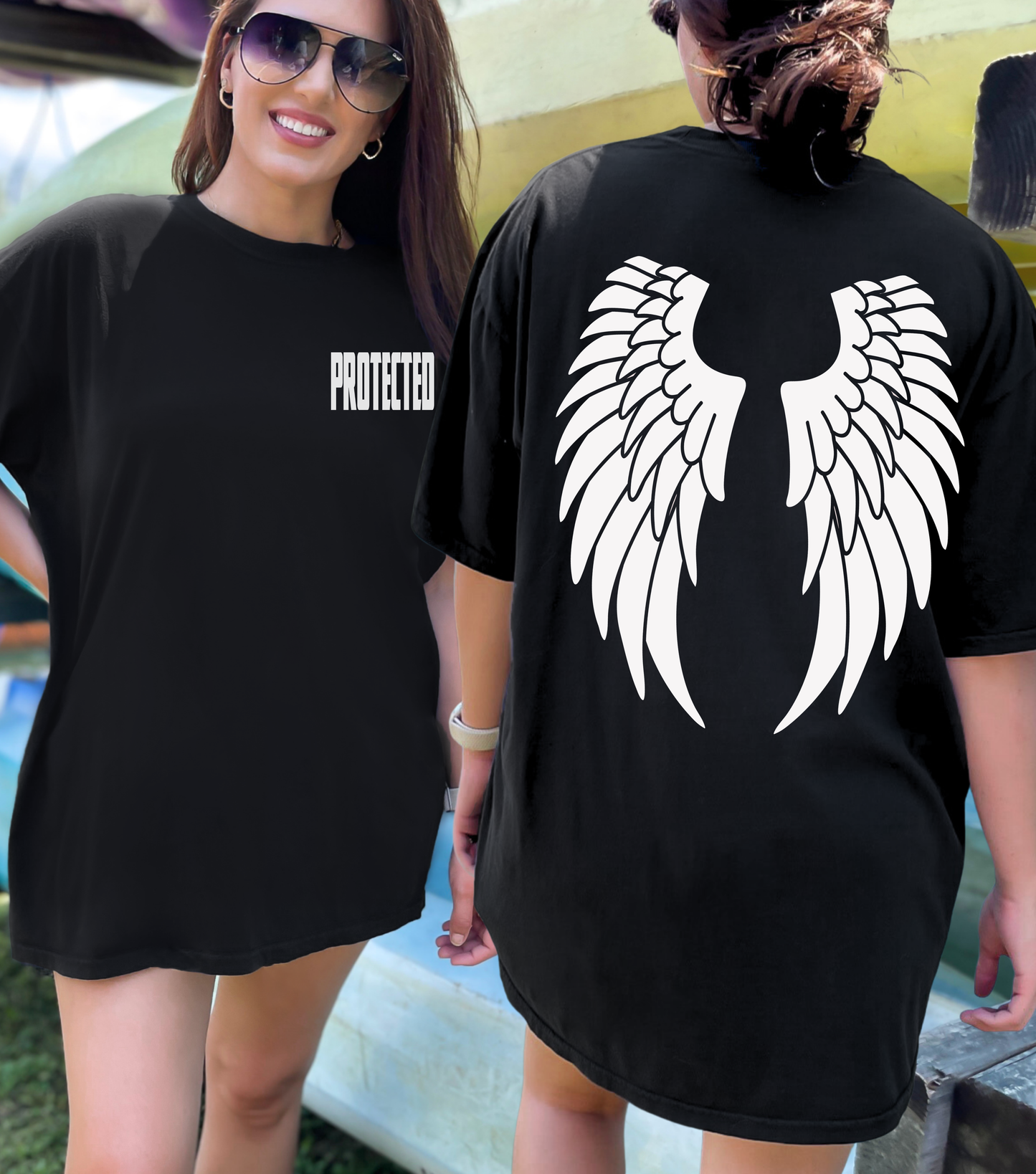 Protected with Angel Wings T-Shirt