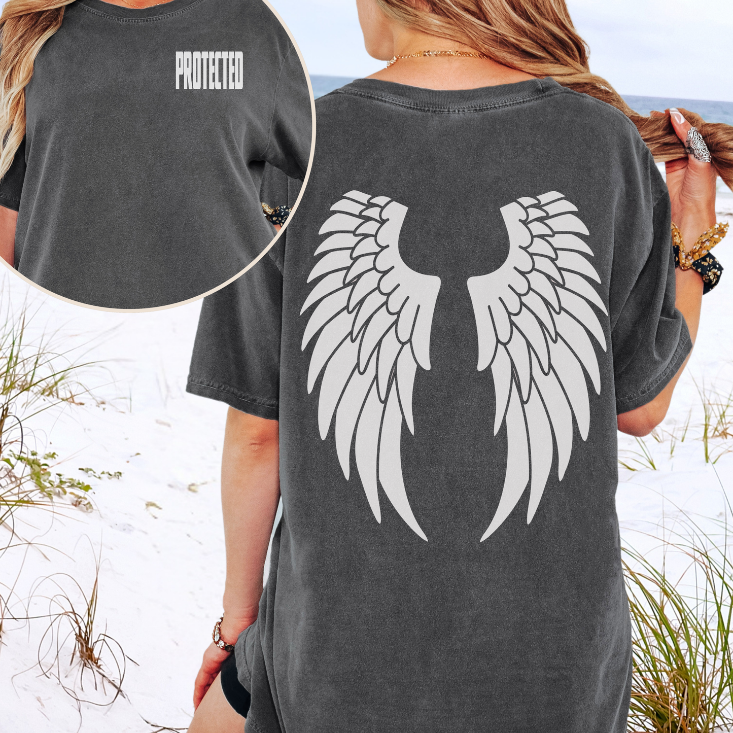 Protected with Angel Wings T-Shirt