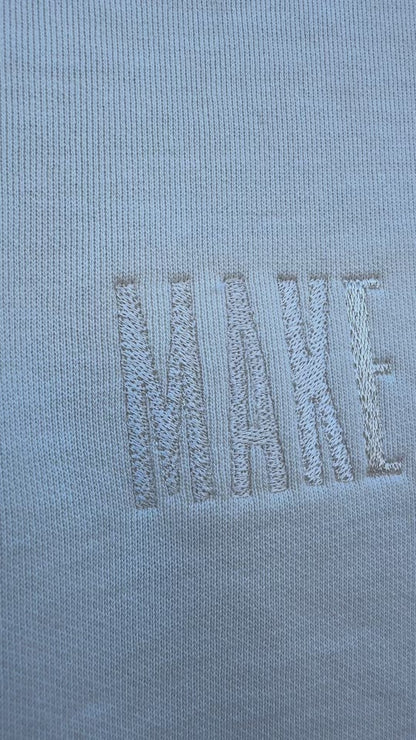 Make Heaven Crowded Embroidered Comfort Colors Sweatshirt